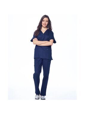 Dagacci Medical Scrubs Uniform Unisex Scrub Set Incudes: Top and Pants Size 2XL